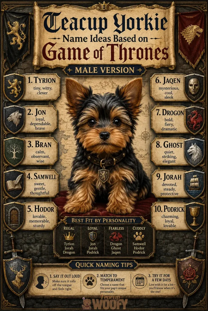 Male Teacup Yorkie name Ideas male version 1