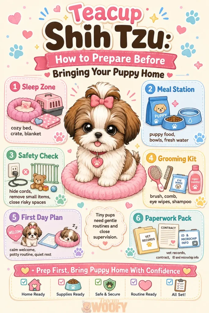 How to Prepare Before Bringing Your Puppy Home- Teacup Shih Tzu for sale3