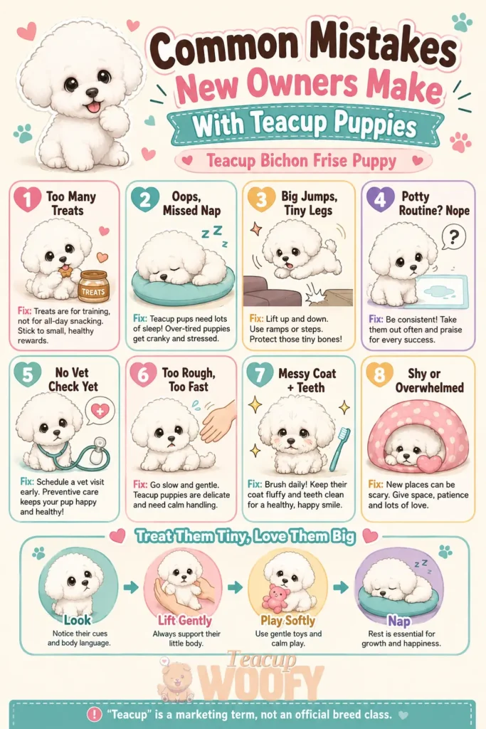 Common Mistakes New Owners Make With Teacup Puppies - Teacup Bichon Frise Puppy Full Guide3