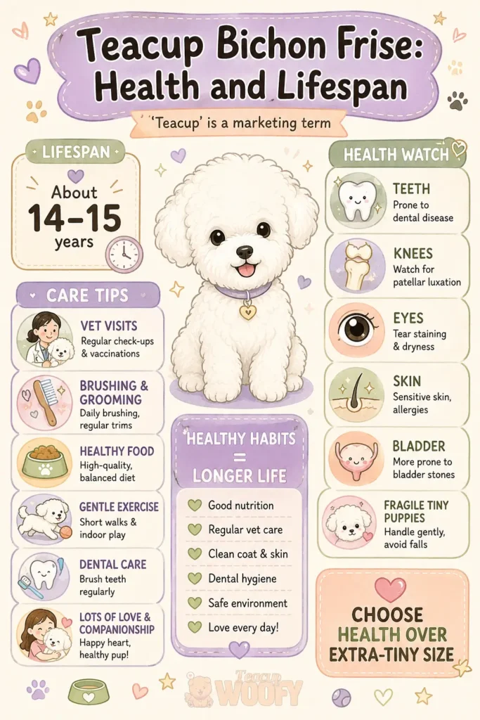 Teacup Bichon Frise Health and Lifespan - Teacup Bichon Frise_ Complete Owner’s Guide3