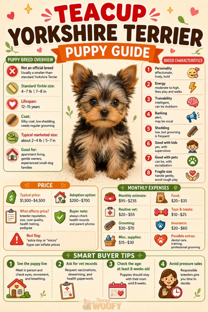 Teacup Yorkshire Terrier puppy guide