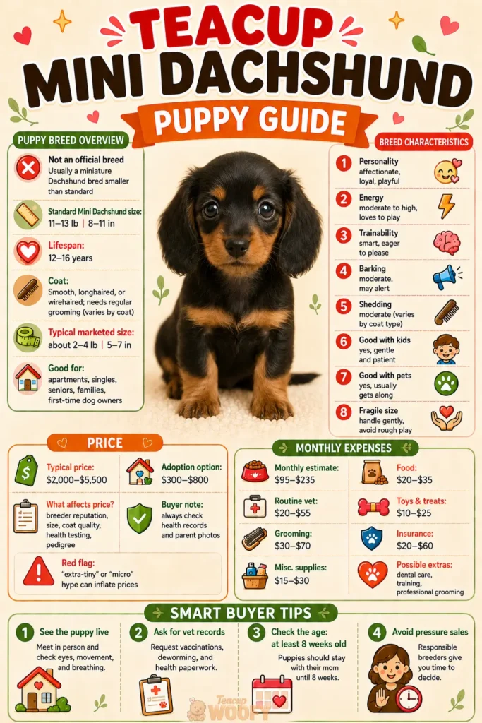Teacup mini dachshund puppy guide